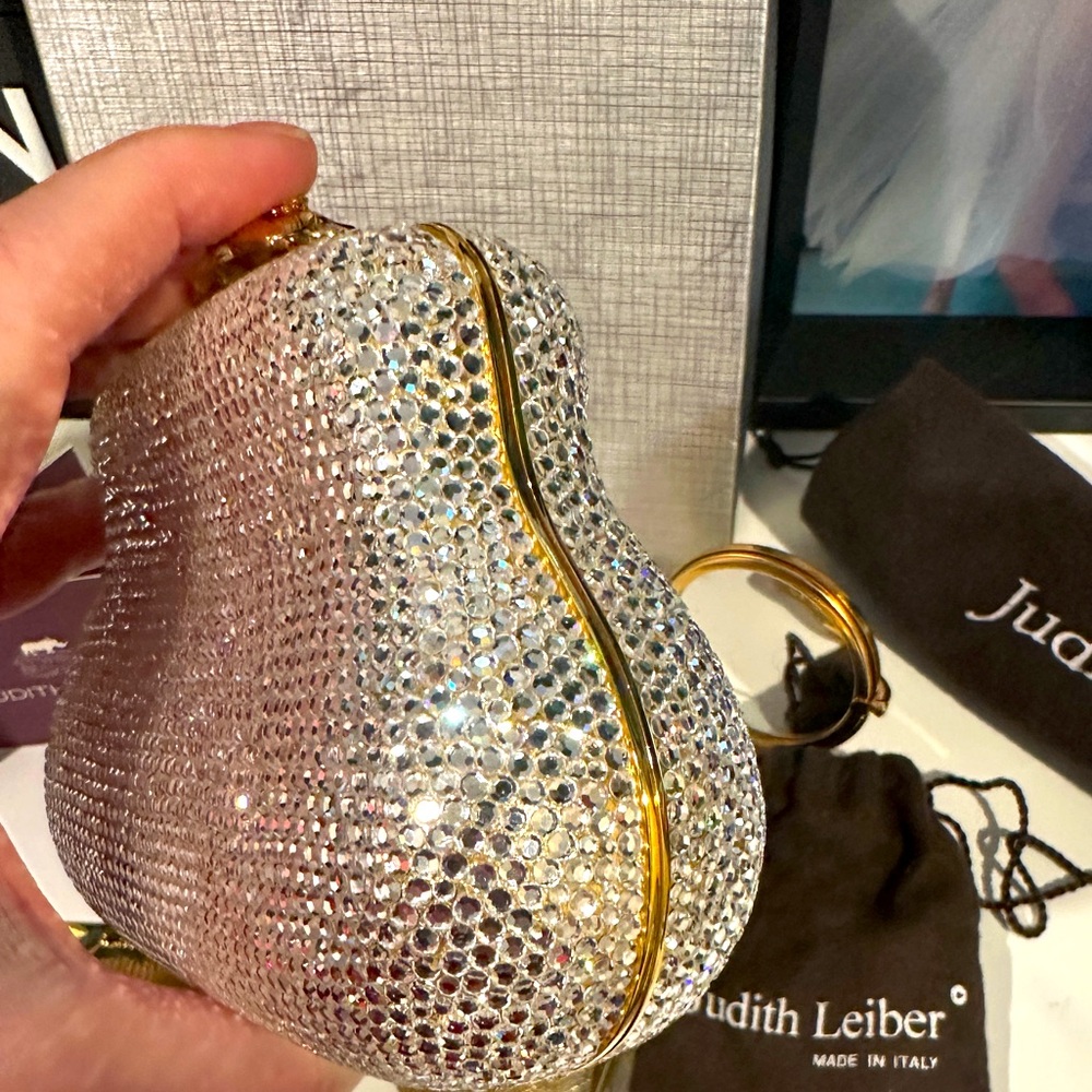 Stunning vintage Judith Leiber swarovski crystal clutch handbag flower f… - Picture 6 of 11